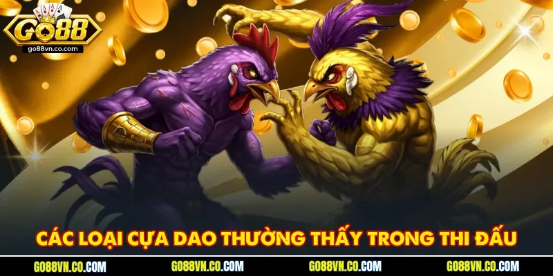 Các loại cựa dao thường thấy trong thi đấu